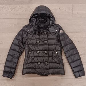 MONCLER Button & Zip Gray Lightweight Puffer Jacket Size 1